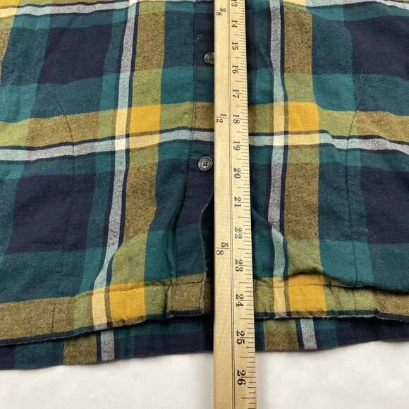 Eddie Bauer Hooded Flannel Shirt Jacket Women’s M Plaid Lined Outdoors Hike Work - Picture 5 of 12
